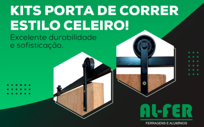 Sistemas de porta de correr  - Kits Porta de Correr - Estilo Celeiro 